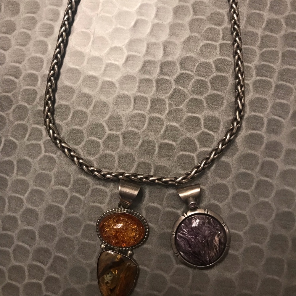 Sterling Silver Block Chain.